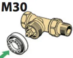 POPP POPE010101 Radiator Valve with Temperature Sensor -T2