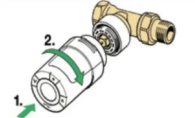 POPP POPE010101 Radiator Valve with Temperature Sensor -T5