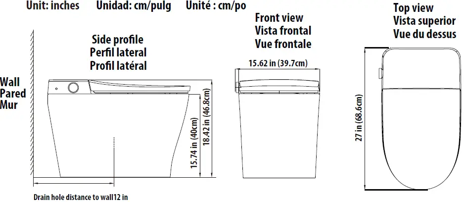 MOEN ET900 2-Series eToilet with Built-In Bidet Seat 09