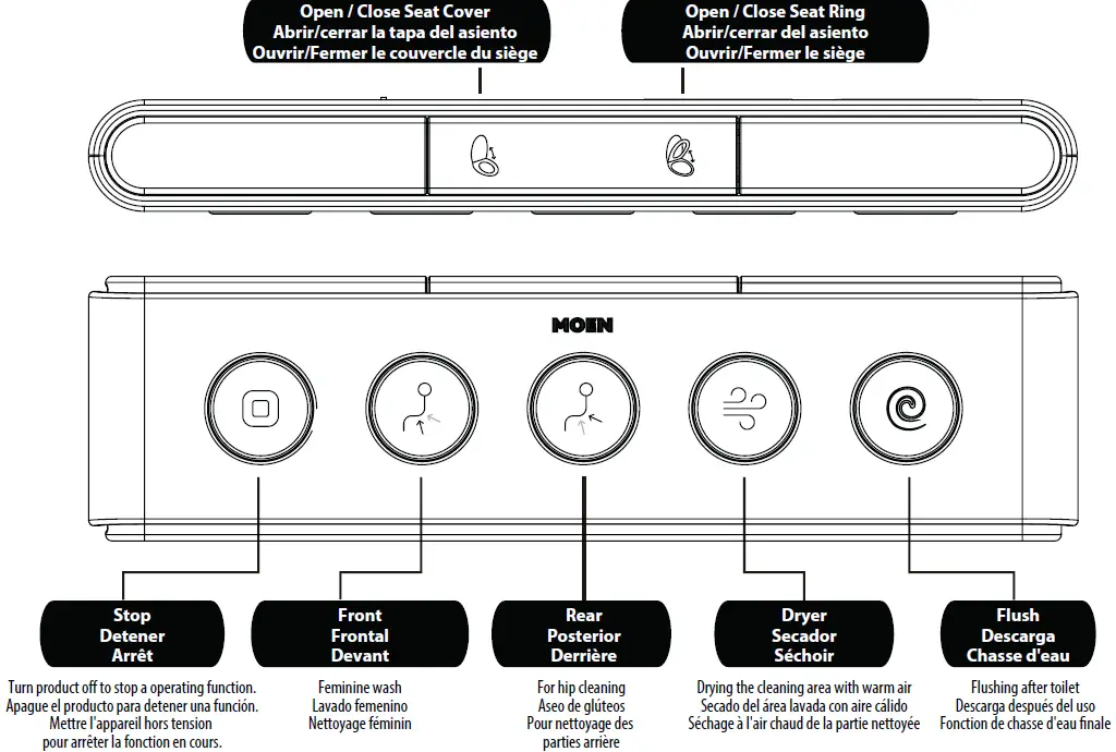 MOEN ET900 2-Series eToilet with Built-In Bidet Seat 19