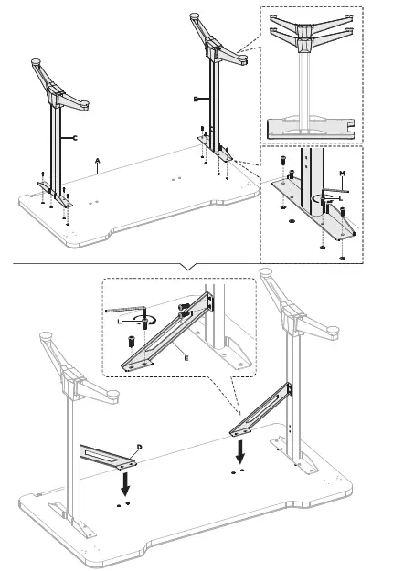 RAPTURE RPT-GDTGL310B Gaming Desk AURORA 310 2