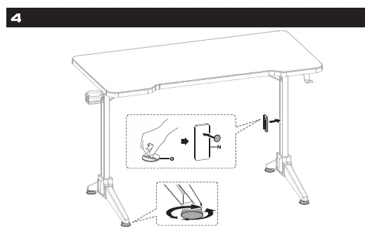 RAPTURE RPT-GDTGL310B Gaming Desk AURORA 310 4
