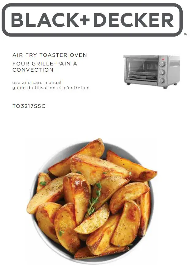 BLACK DECKER TO3217SSC Air Fry Toaster Oven User Manual