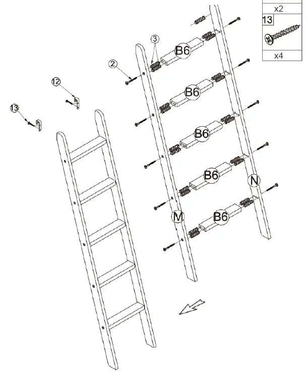 COSTWAY HY10012 Bunk Bed 16
