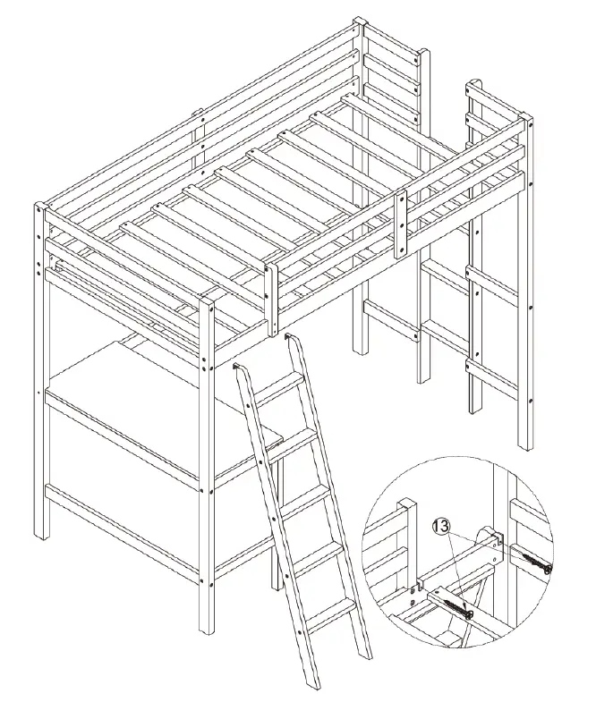 COSTWAY HY10012 Bunk Bed 17