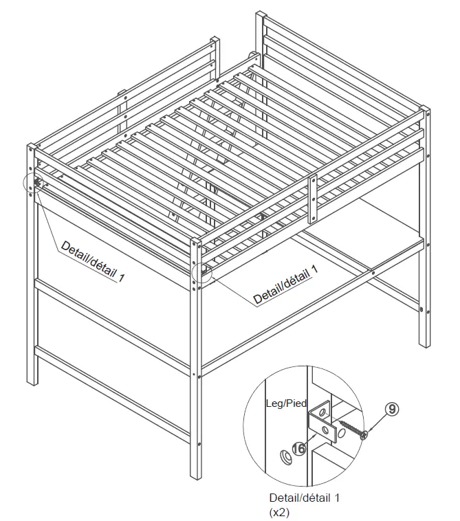 COSTWAY HY10012 Bunk Bed 18
