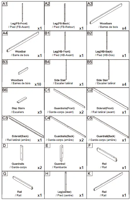 COSTWAY HY10012 Bunk Bed 2