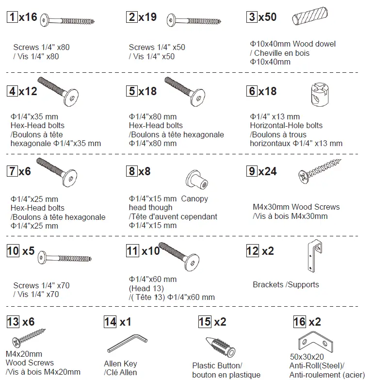 COSTWAY HY10012 Bunk Bed 4