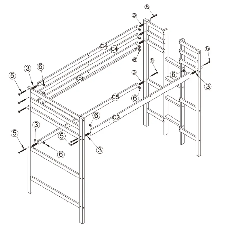 COSTWAY HY10012 Bunk Bed 8