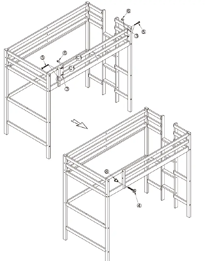 COSTWAY HY10012 Bunk Bed 9