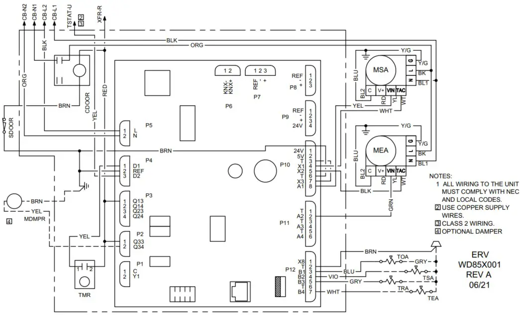 First Co EFE Series Vertical Packaged Unit w Energy Recovery Ventilation - WIRING DIAGRAMS 1