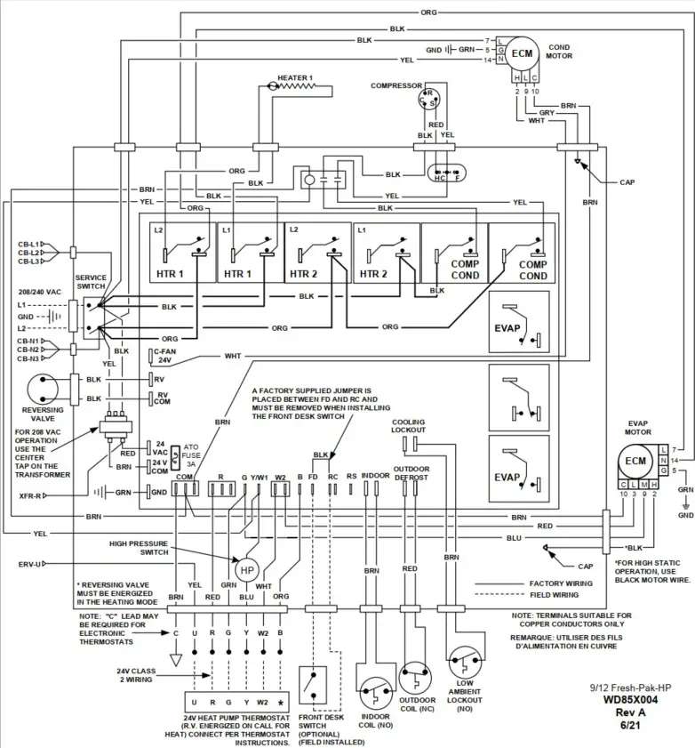 First Co EFE Series Vertical Packaged Unit w Energy Recovery Ventilation - WIRING DIAGRAMS 2