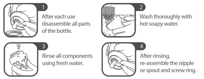 Tommee Tippee Transition Cup Leaflet - STERILIZING