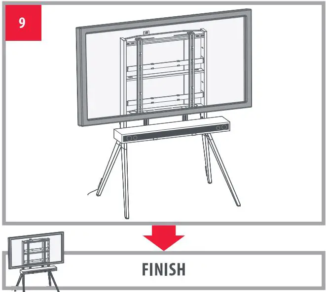 ONE FOR ALL WM7481 Universal Falcon TV Stand Installation Guide - Installation 10