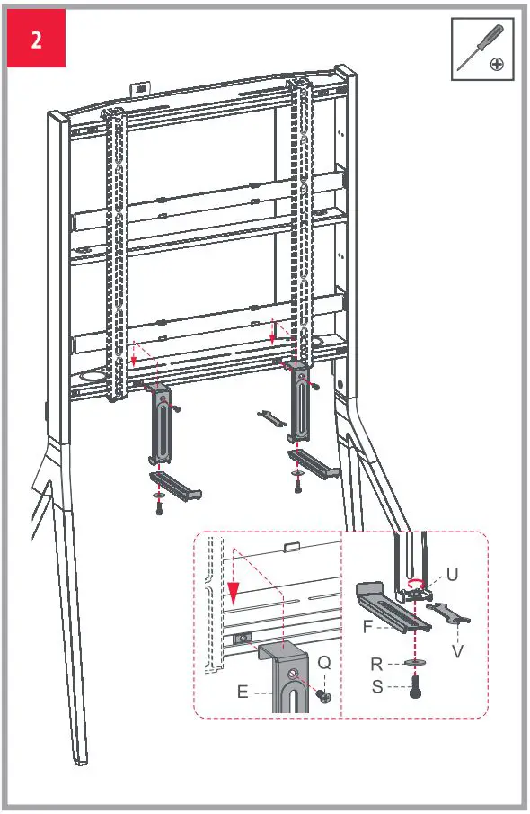 ONE FOR ALL WM7481 Universal Falcon TV Stand Installation Guide - Installation 2