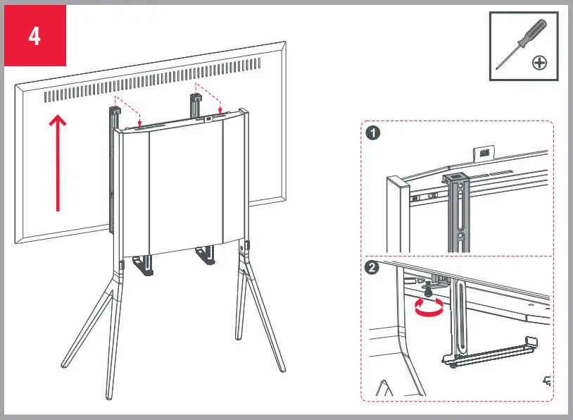 ONE FOR ALL WM7481 Universal Falcon TV Stand Installation Guide - Installation 4