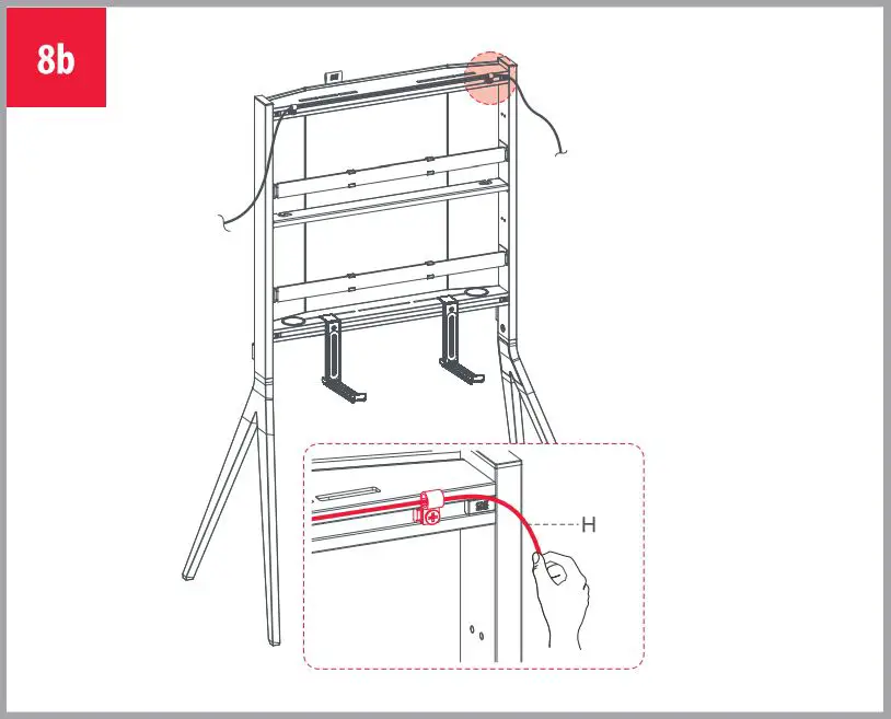 ONE FOR ALL WM7481 Universal Falcon TV Stand Installation Guide - Installation 8b