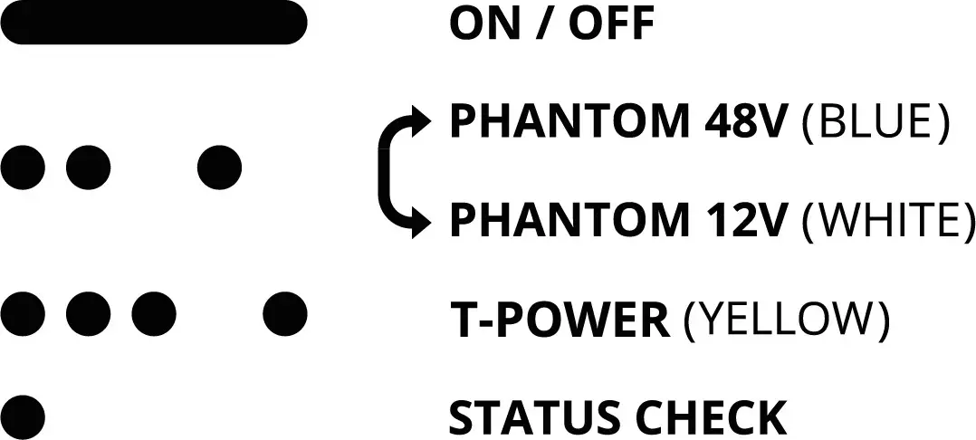 AMBIENT UMP3 Universal Microphone Power Supply-Power settings