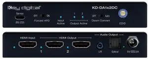 Key digital KD-DA1x2DC 4K 18G HDMI Distribution Amplifier