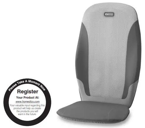 Homedics MCS-370H Dual Shiatsu Massage Cushion with Heat Instruction - shiatsu massage cushion