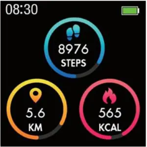 OOZOO Q00110 Smartwatch - screen shows