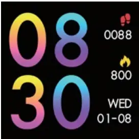 OOZOO Q00110 Smartwatch - time, date, steps,