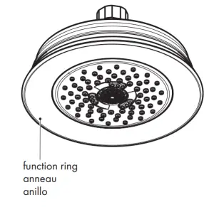 hansgrohe 04070xx5 Croma C 100 3 Jet Shower Head - figure 4