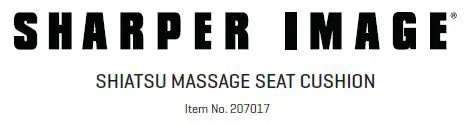 Shiatsu Massage Seat Cushion user Guide