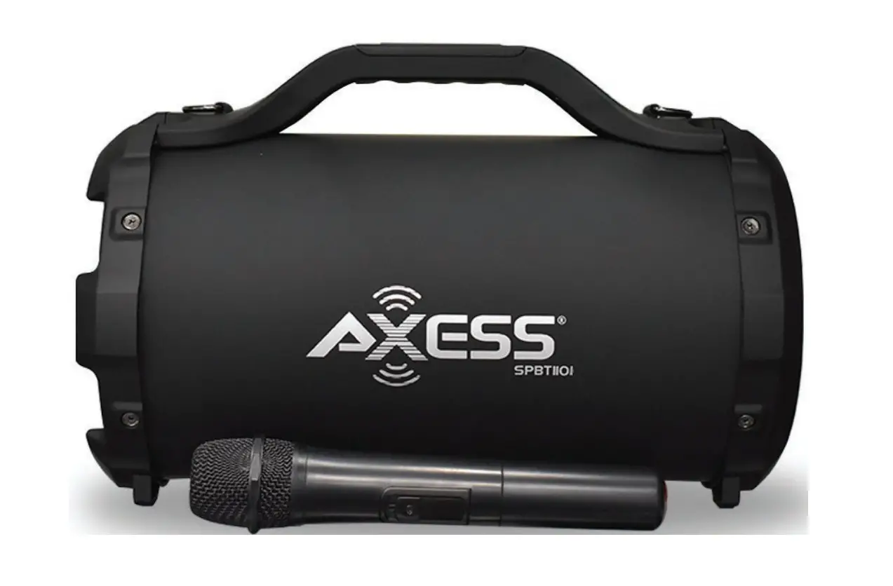Axess Rubberized With Wireless Mic Spbt1101 User Manual
