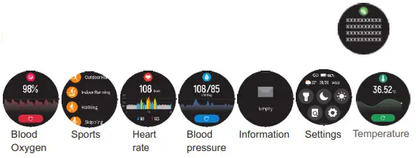 Jiangsu Saibo Yuhua Technology 1 32 Inch Full RoundTouch Smart Watch - Message push interface