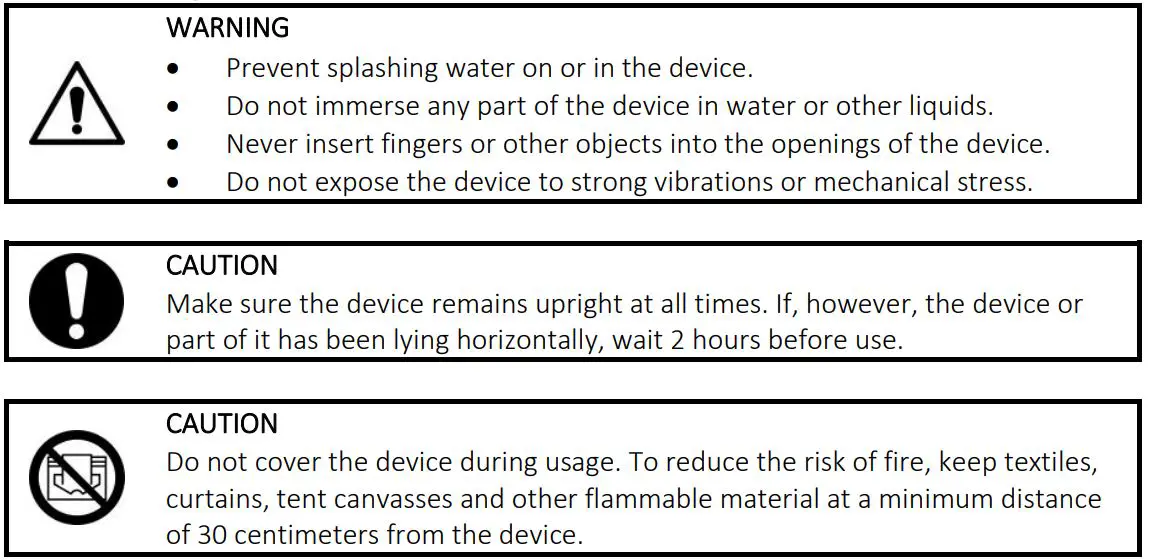 EUROM AC2401 Split Air Cinditioning User Manual - General safety instructions