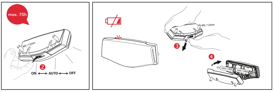 spanninga Plateo Battery Auto Bicycle Lights- 2