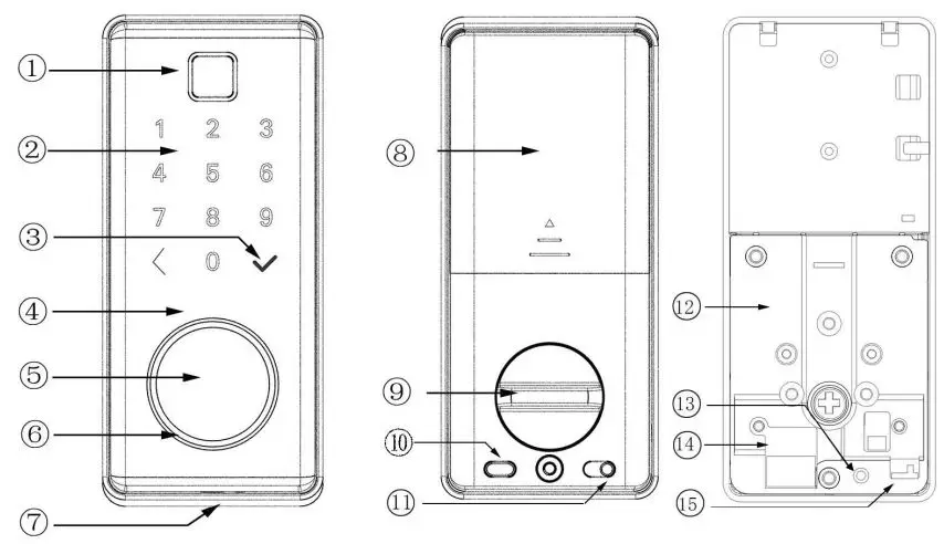 HBODIER HL02S Smart Door Lock Instruction Manual - Product Specifications
