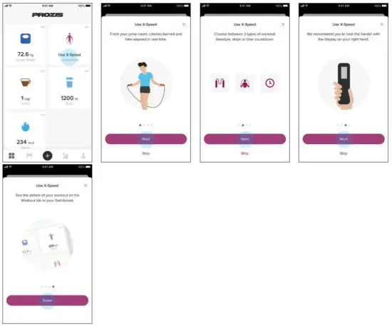 PROZIS X-Speed Smart Jump Rope - Onboarding