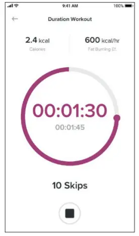 PROZIS X-Speed Smart Jump Rope - Time countdown mode