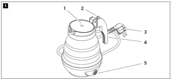 Kampa Squash Electric Camping Kettle FIG 1