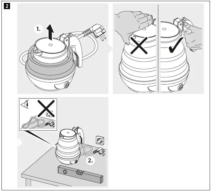 Kampa Squash Electric Camping Kettle FIG 2