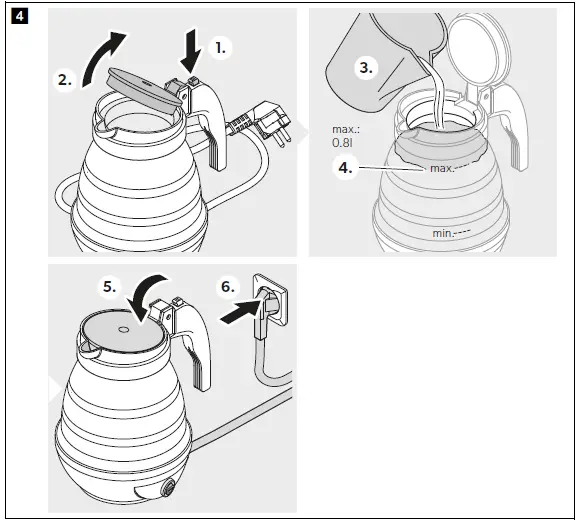 Kampa Squash Electric Camping Kettle FIG 4