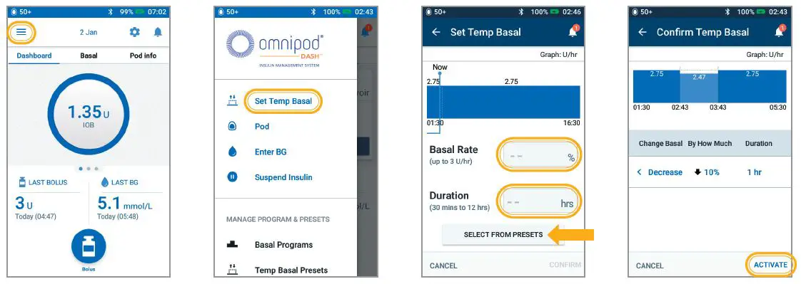 omnipod DASH Podder Insulin Management System fig3