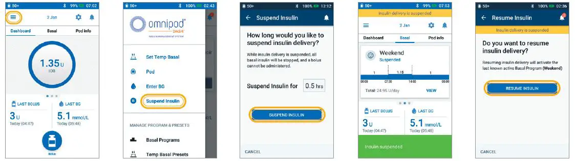 omnipod DASH Podder Insulin Management System fig5