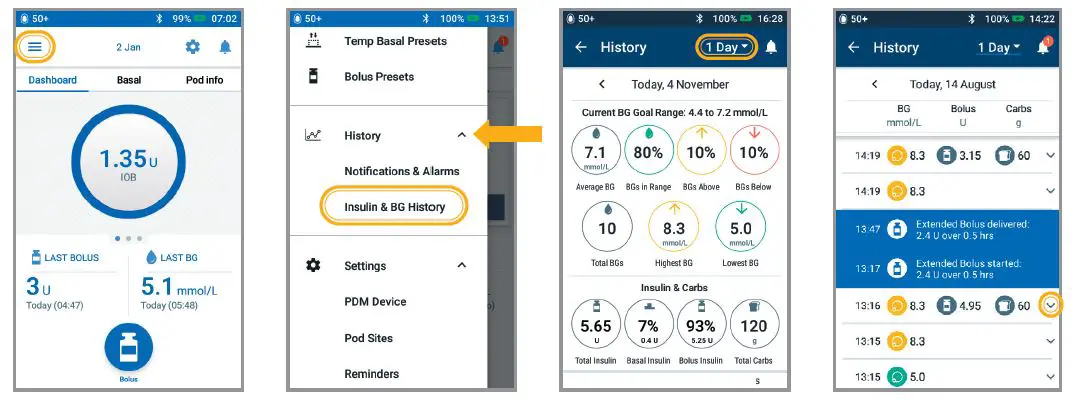 omnipod DASH Podder Insulin Management System fig7