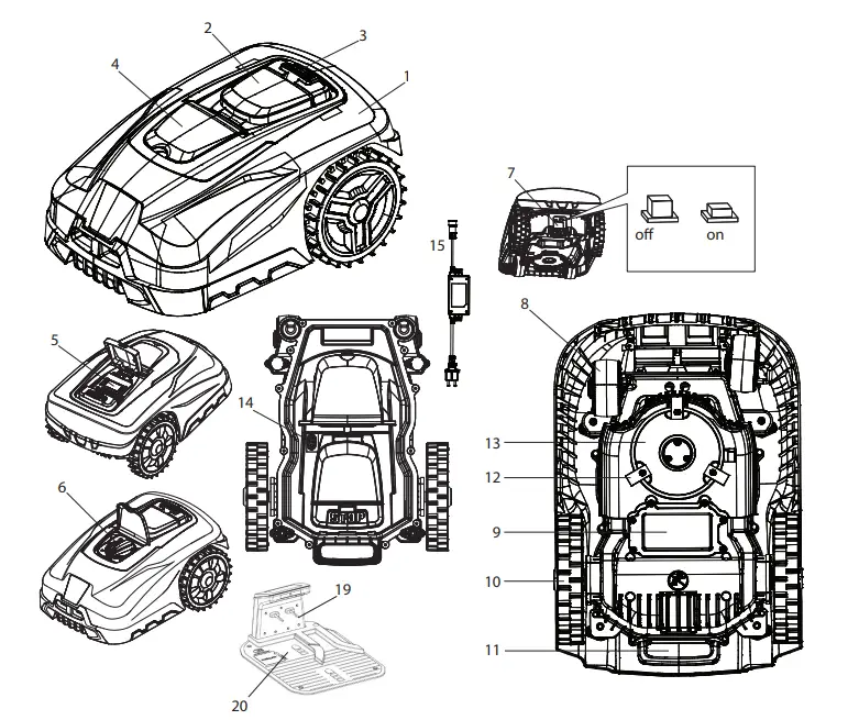 Grouw 17941 Robot Mower 900M2 App-FIG1