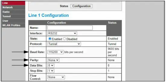 Serial Port Settings