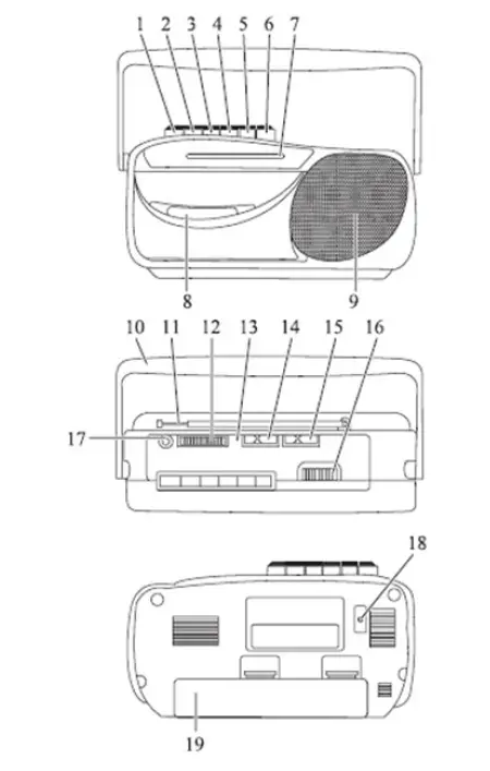 naxa-NPB-277-Cassette-Radio-Player-fig-1