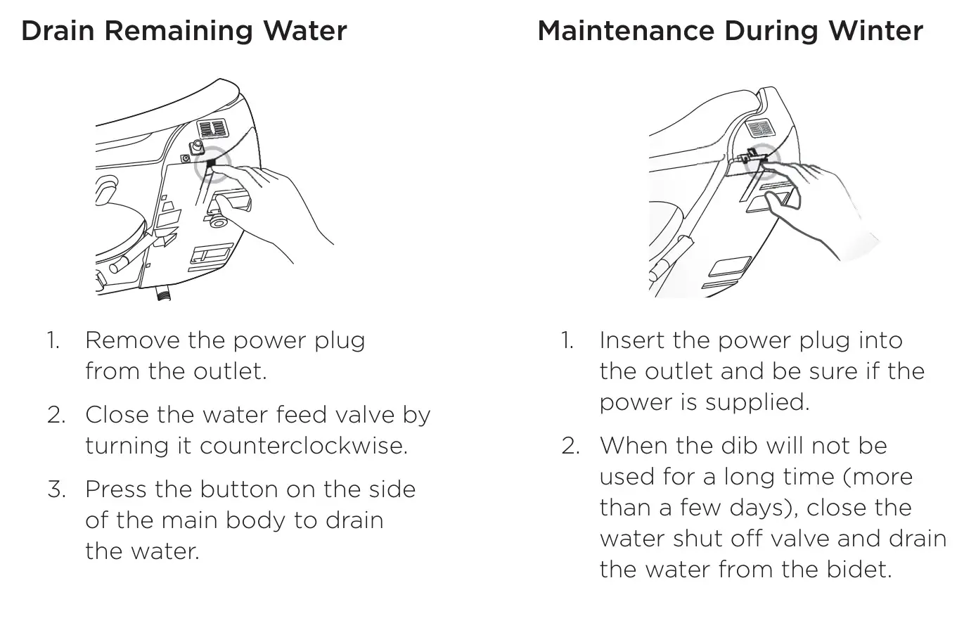 bioBidet DIB Special Edition Advanced Bidet Toilet Seat - MAINTENANCE & CLEANING 2