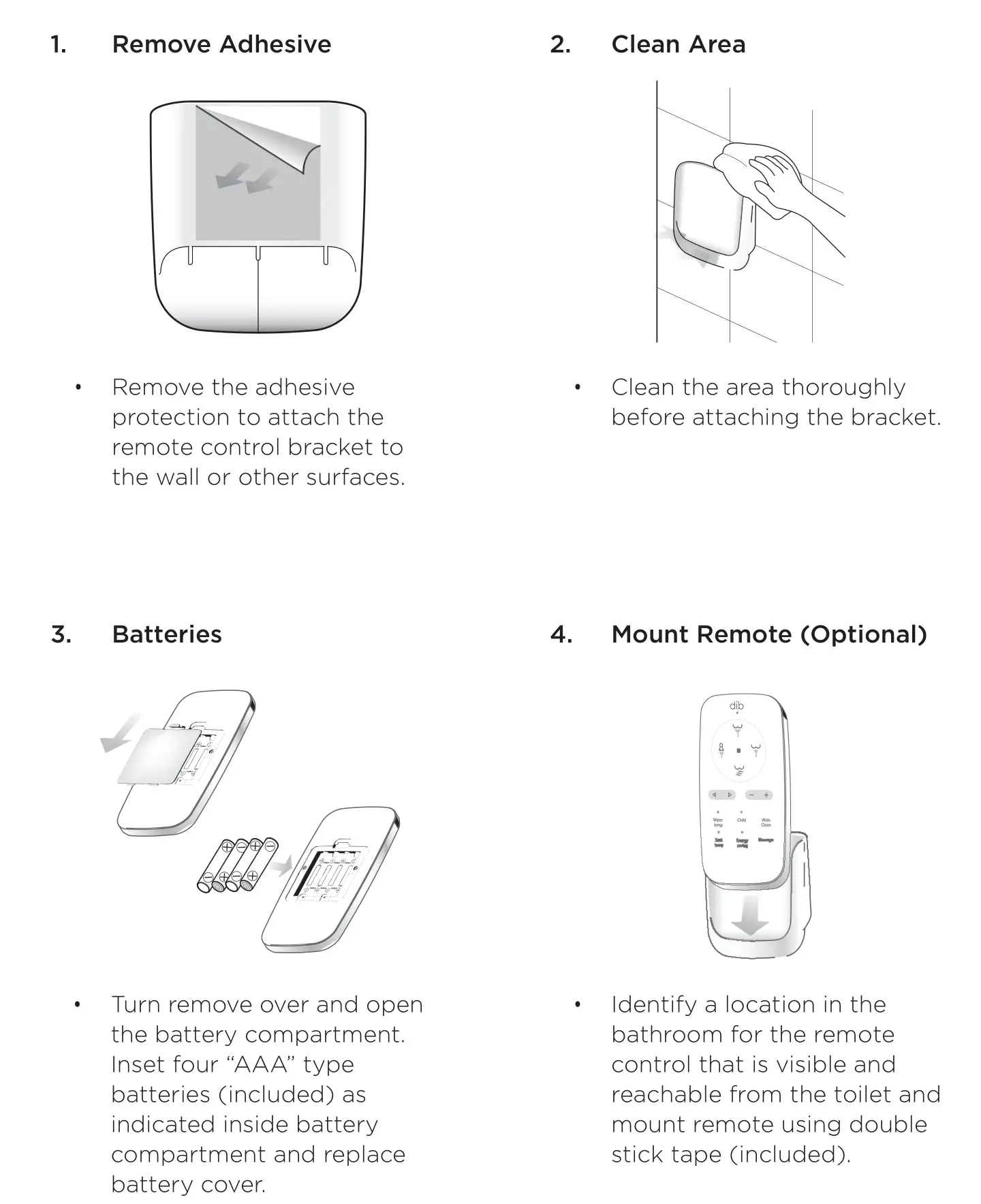 bioBidet DIB Special Edition Advanced Bidet Toilet Seat - REMOTE CONTROL INSTALLATION