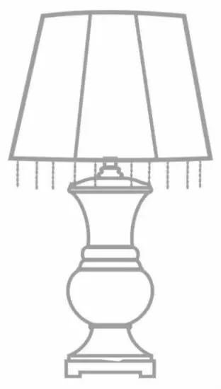 Maxax T77 31 Inch Brown Buffet Lamp Set with White Shade