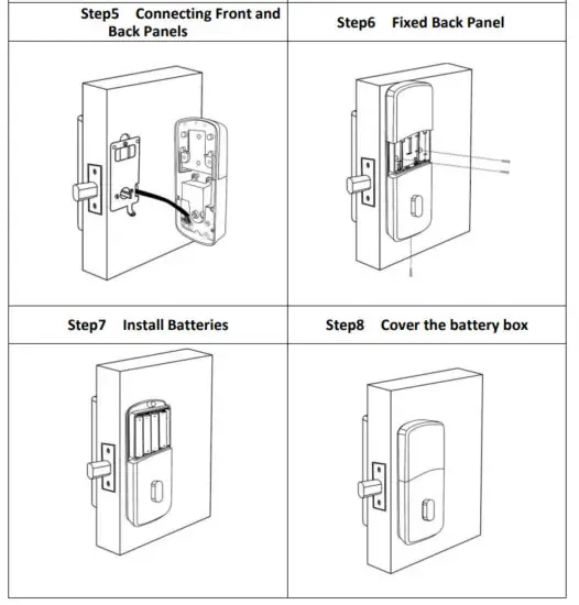 DIGITAL HOME DH210 Smart Fingerprint Deadbolt Lock - Installation Steps 1