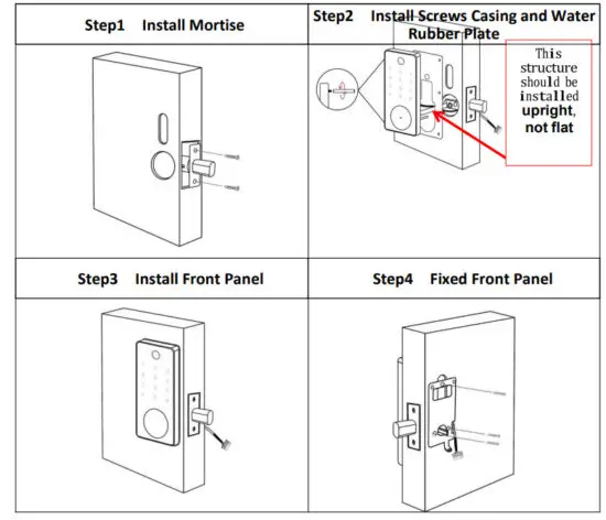 DIGITAL HOME DH210 Smart Fingerprint Deadbolt Lock - Installation Steps