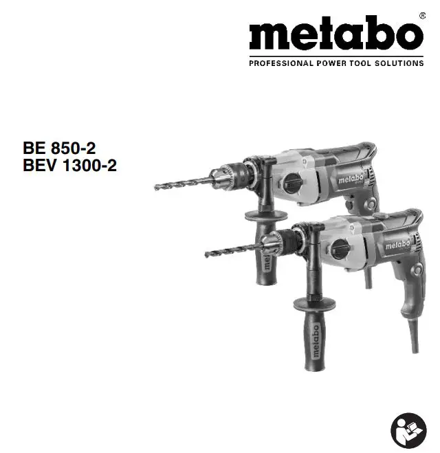 metabo BE 850-2 850W Rotary Drill Instruction Manual